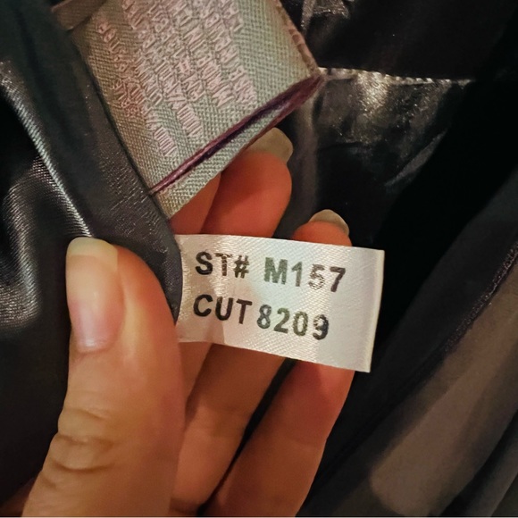 Marsoni Illusion Sleeve Embellished Bodice Dress Charcoal Women's Size 10 NWT - Picture 11 of 15